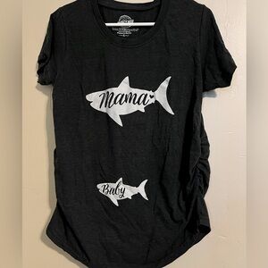 Crazy dog brand, maternity “mommy, baby” shark t-shirt. Size large!